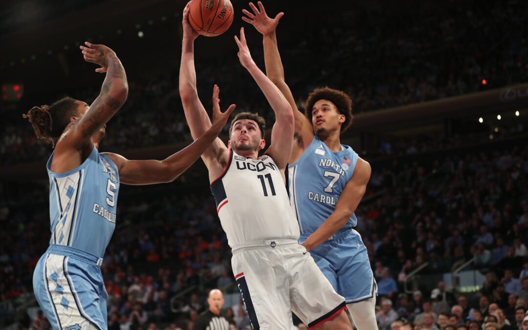 No. 5 UConn Shoots Past UNC Men’s Basketball at Jimmy V Classic