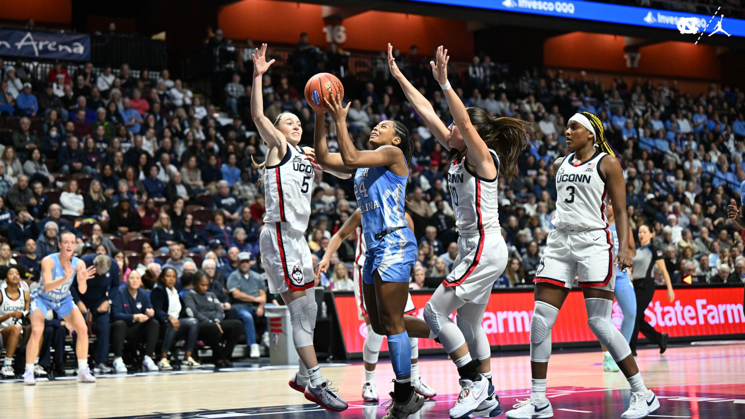 UNC Women's Basketball Falls to UConn at Hall of Fame Women's Showcase