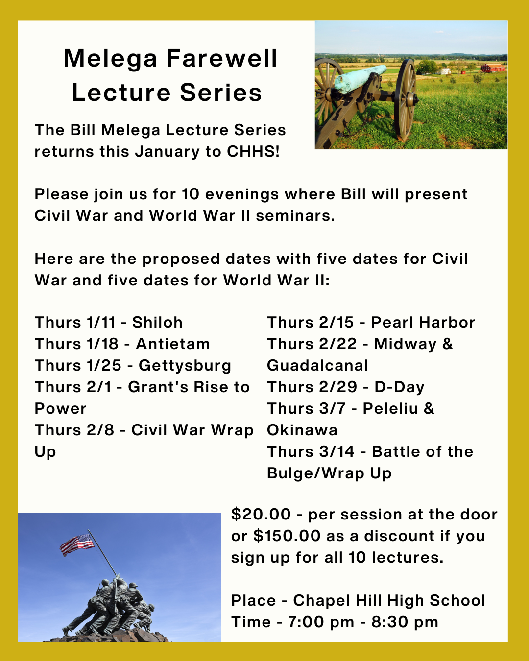 The Bill Melega Lecture Series - Chapelboro.com