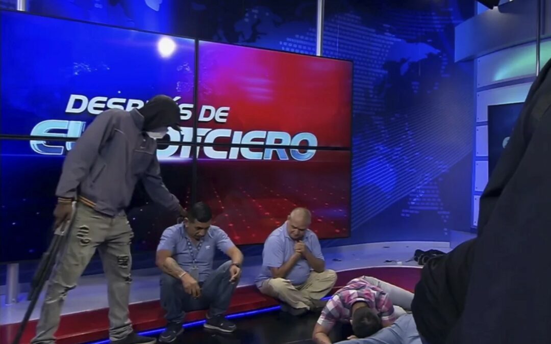 Ecuador’s Escalating Gang Violence Is Broadcast Live to the Nation as Masked Gunmen Storm TV Studio