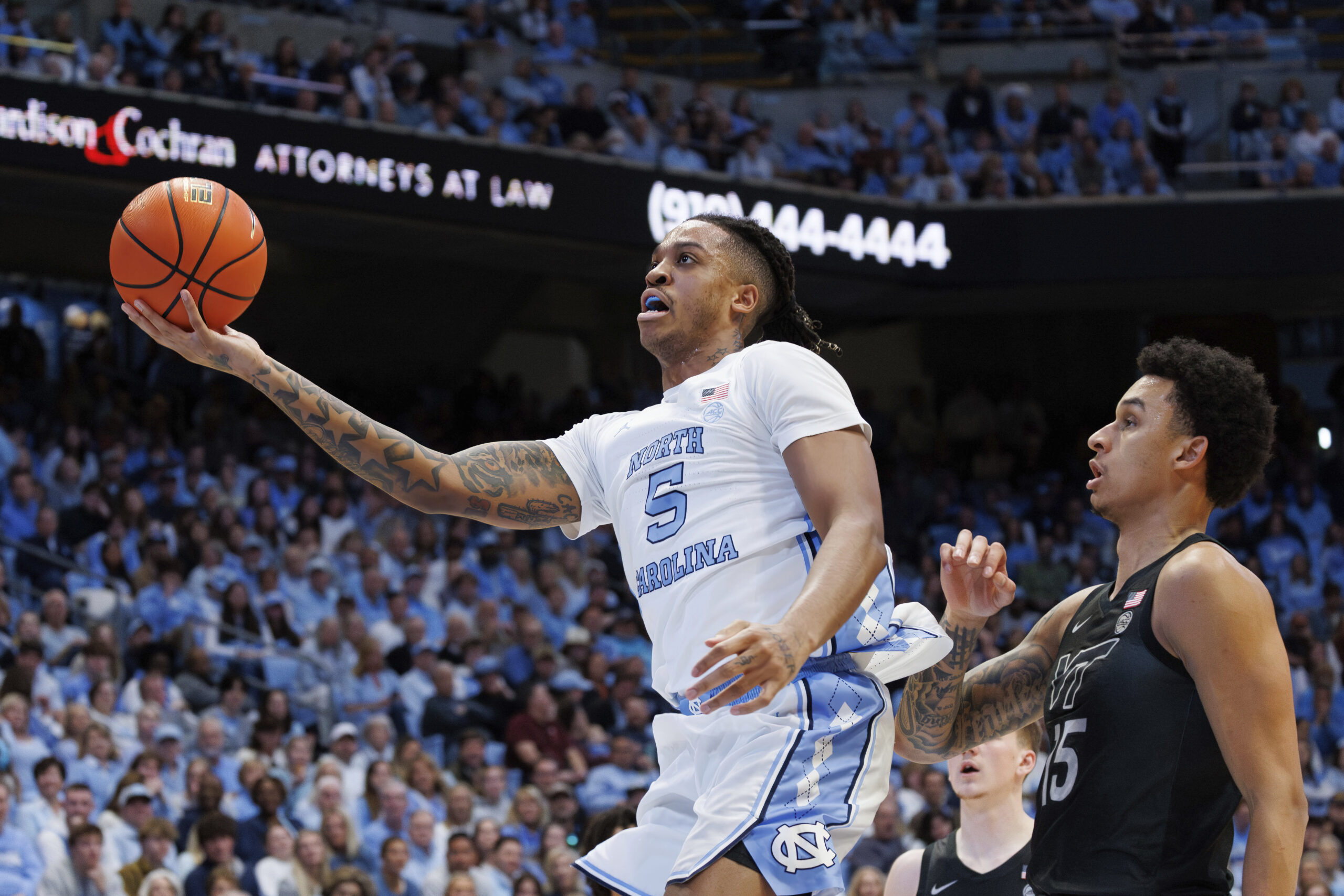 Bacot, Ingram Help UNC Men&rsquo;s Basketball Muscle Past Virginia Tech