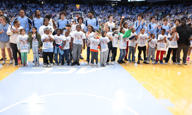 Chapel Hill’s Hargraves Community Center Kids Join UNC Men’s Basketball for Anthem, Game
