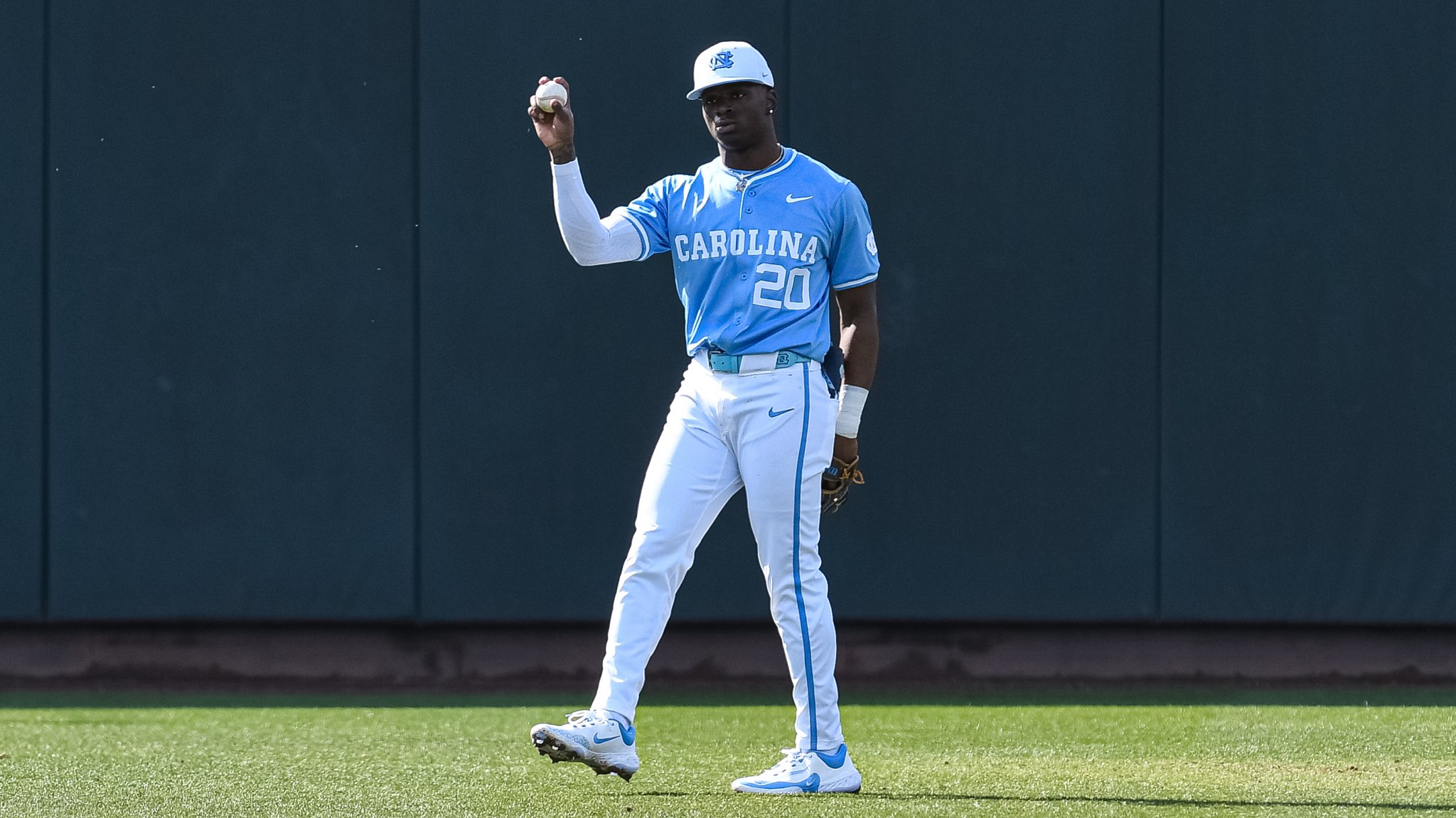 UNC’s Kaleb Cost Managing Springtime Double Play of Baseball and Football