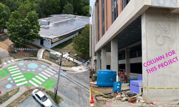 Carrboro Unveils New Crosswalk Art; Chapel Hill Seeks Muralists for Parking Deck Porch