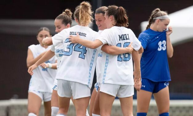 UNC Women’s Soccer Earns 2-0 Win vs. Seton Hall Despite Weather Delay