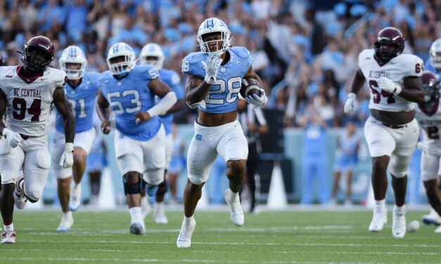UNC Football Overcomes Sluggish Start, Rumbles Past North Carolina Central