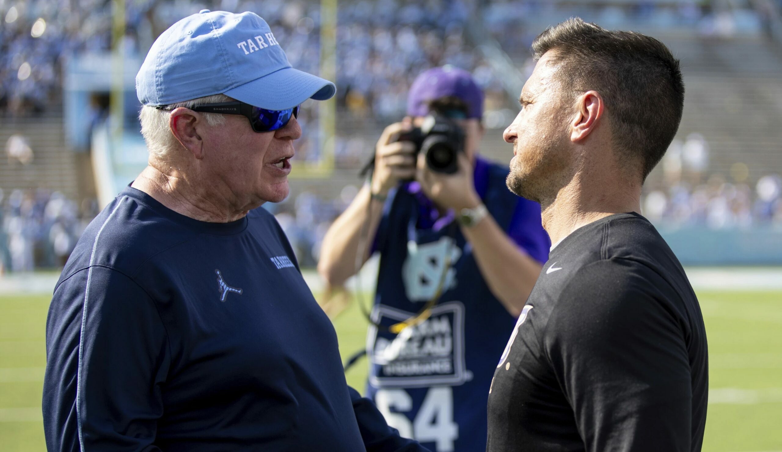 mack brown bob chesney unc football james madison 092124 daniel lin ...