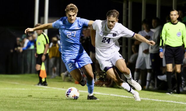 UNC Men’s Soccer Rallies to Earn 1-1 Draw at Notre Dame