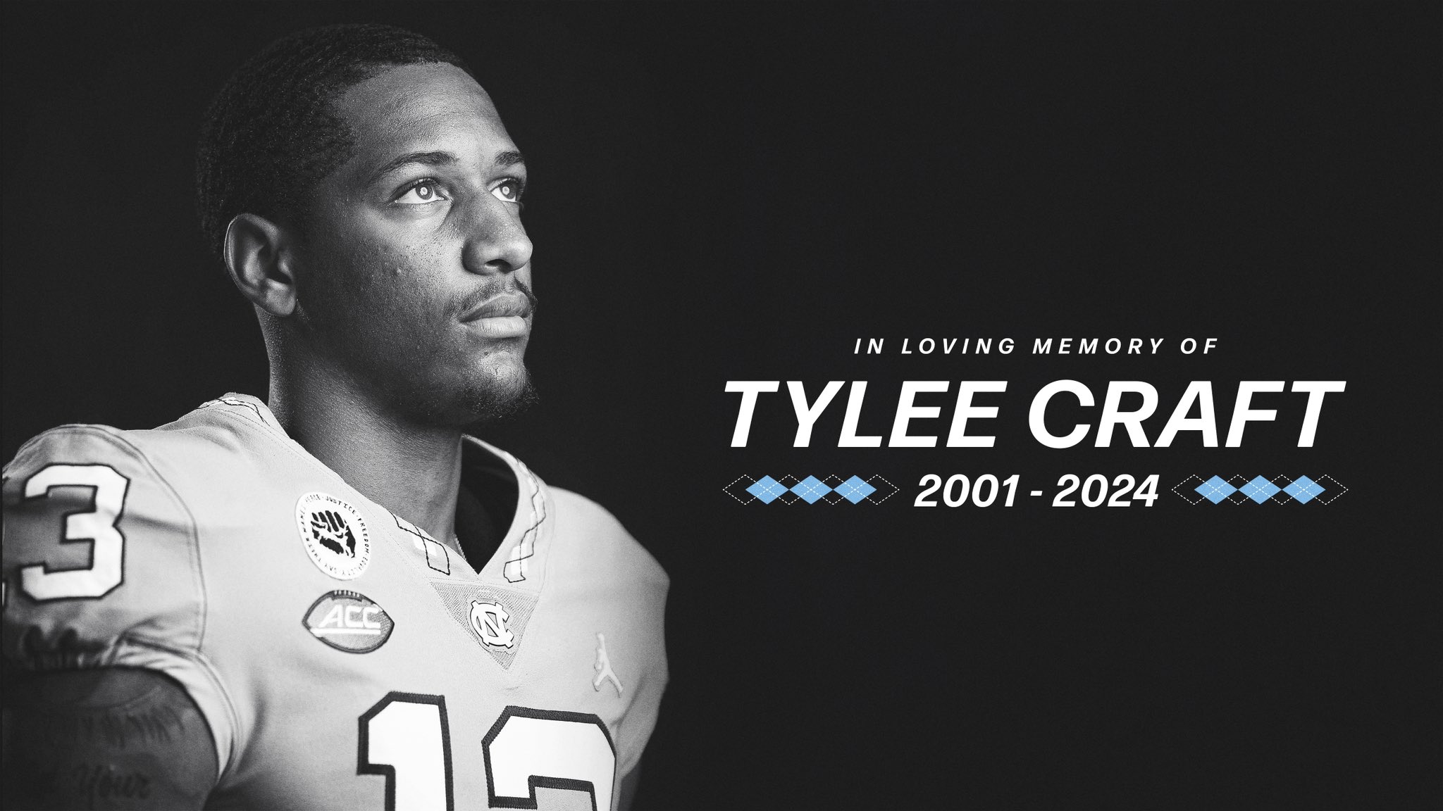 UNC Football unveils on-field logo in memory of former Tar Heels WR Tylee Craft