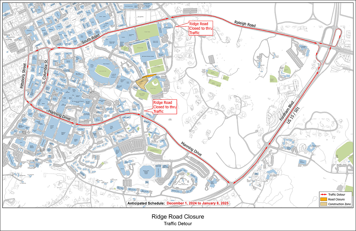 UNC Campus Road, Downtown Carrboro Road Each Set to Begin Month-Long Closures