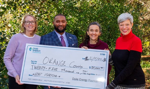 Duke Energy Grants $25,000 to Orange County Sustainability Team