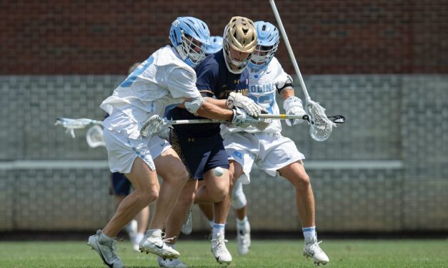 UNC Men’s Lacrosse Falters Late, Loses to No. 9 Notre Dame