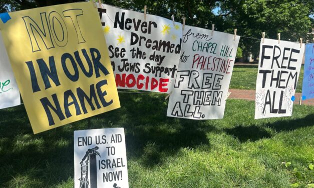 Pro-Palestine Activists Hold Event Marking Anniversary of UNC Encampment, Clash with Police