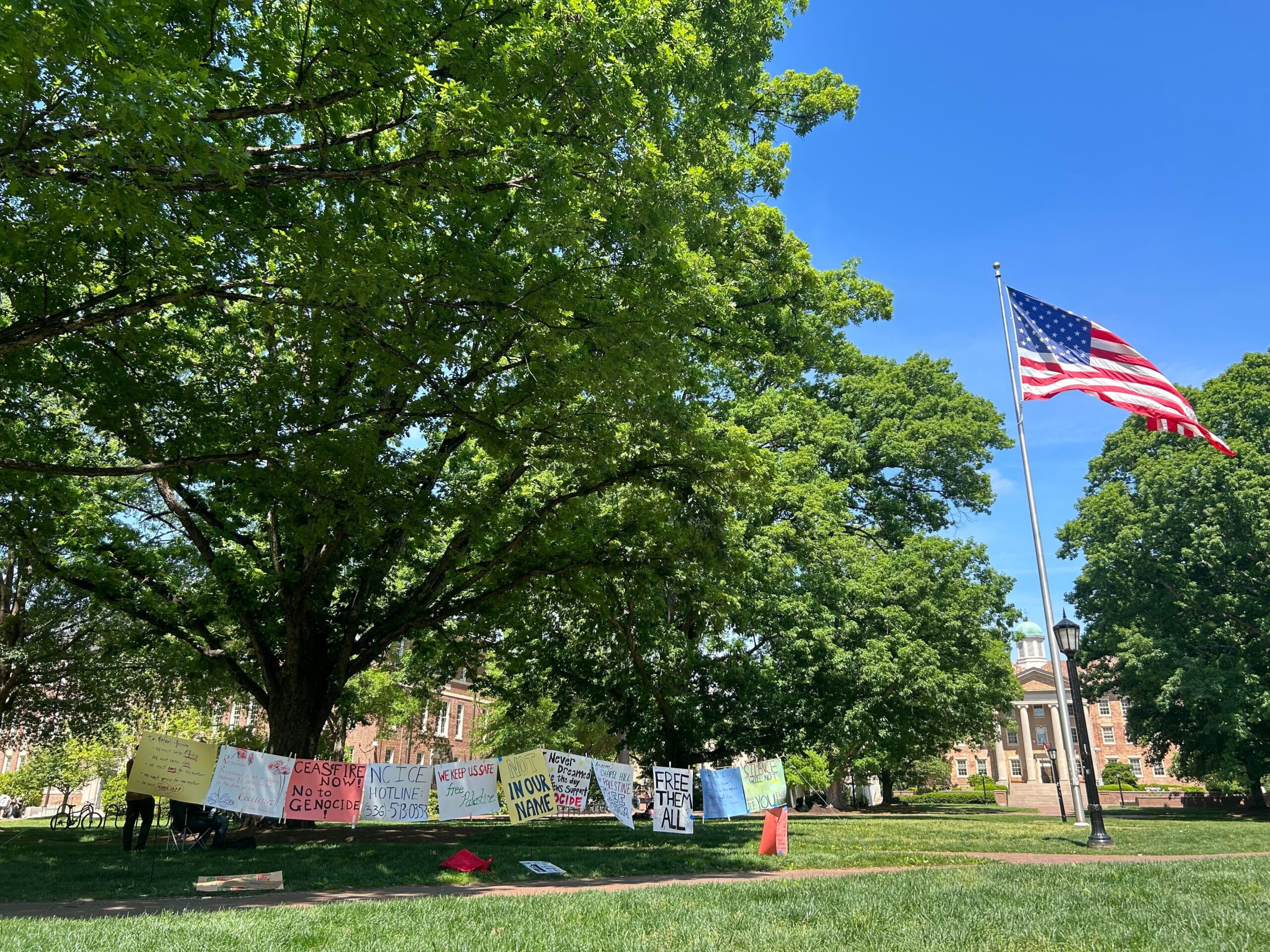 Pro-Palestine Activists Hold Event Marking Anniversary of UNC Encampment, Clash with Police
