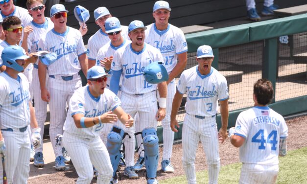 No. 5 Diamond Heels Use Hit Parade to Crush Arizona 18-2 in Super Regional Opener