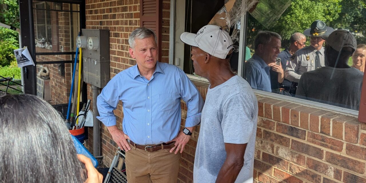 Gov. Stein Surveys Flooding Damage in Chapel Hill, Pledges to ‘Do Everything We Can’ for Relief