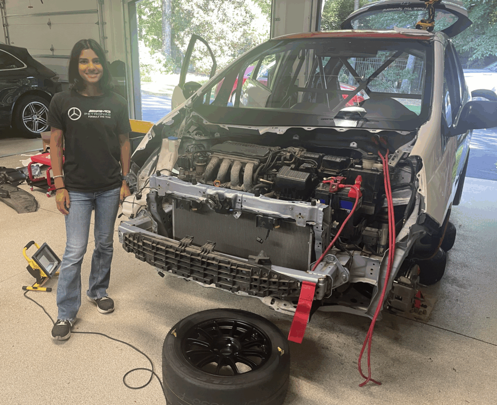 High School Senior Maya Brandt Builds, Races Car for Parkinson's Charity