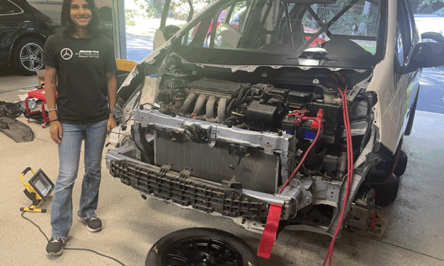 High School Senior Maya Brandt Builds, Races Car for Parkinson’s Charity