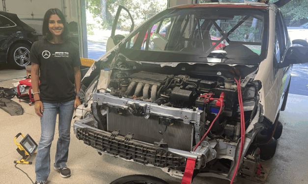 High School Senior Maya Brandt Builds, Races Car for Parkinson’s Charity