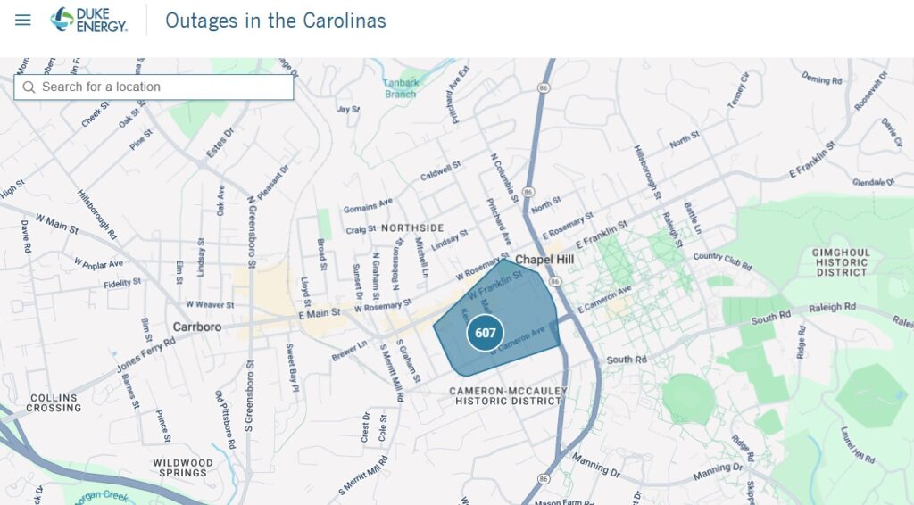 Chapel Hill: Downed Tree Shuts Down West Cameron Avenue