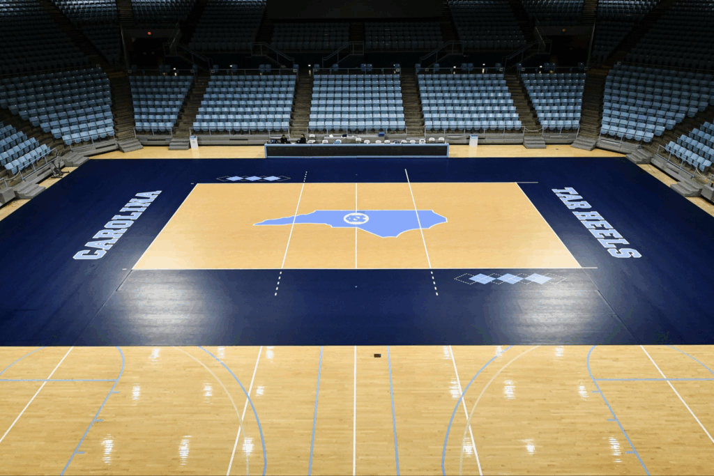 UNC Volleyball Debuts New Court at Carmichael Arena UNC Volleyball Debuts New Court at Carmichael Arena