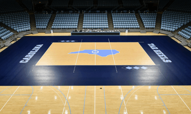 UNC Volleyball Debuts New Court at Carmichael Arena
