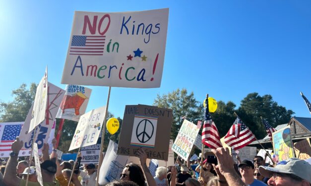 ‘No Kings’ Demonstrators Take To The Streets In Carrboro, Pittsboro, and Hillsborough