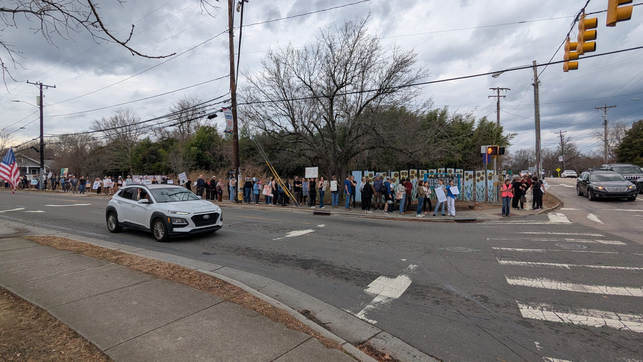 Hundreds March in Carrboro to Protest ICE, Honor Minnesota Shooting Victim