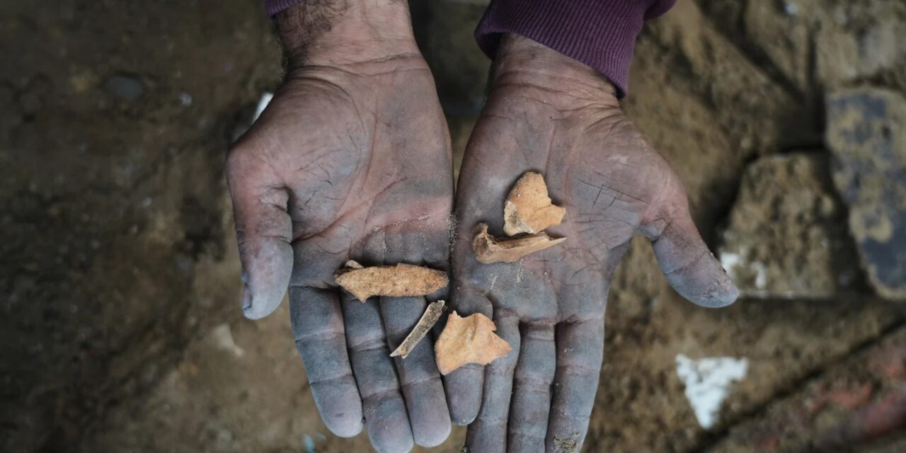 A Father in Gaza Searches for His Family’s Bones in the Rubble of Their Home