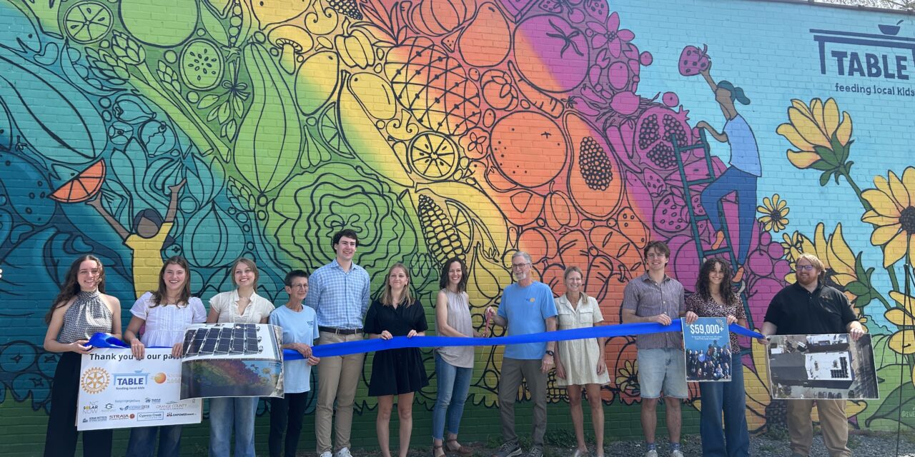 UNC Club Brings Solar Energy to TABLE, Saving the Pantry Money and Expanding Food Access