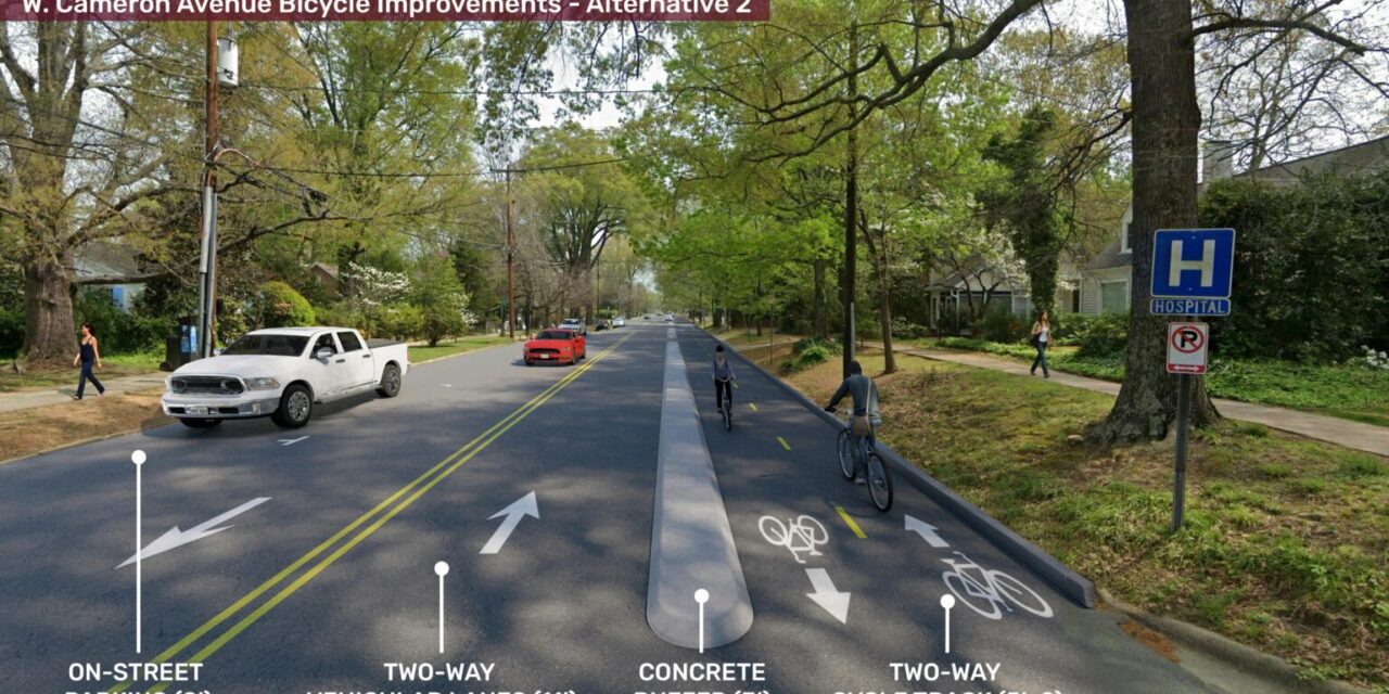 The Town of Chapel Hill Selects Design For New W. Cameron Avenue Bike Lanes