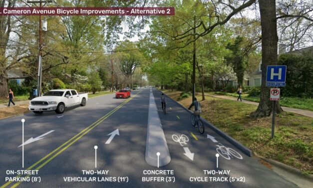 The Town of Chapel Hill Selects Design For New W. Cameron Avenue Bike Lanes