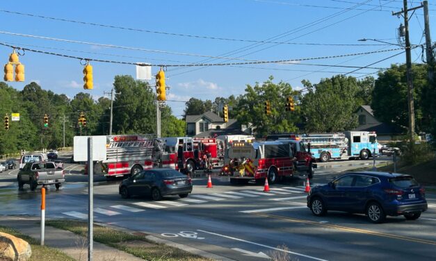 House Fire Closes Part of Chapel Hill Road; Firefighters On-Scene