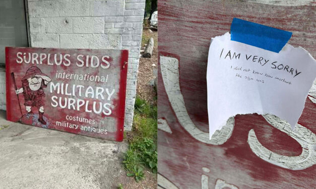 Sought-After Surplus Sid’s Sign Surfaces at Shuttered Store