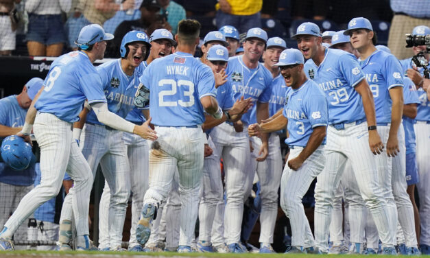 Late Rallies Help UNC Baseball Beat Ole Miss in College World Series Opener