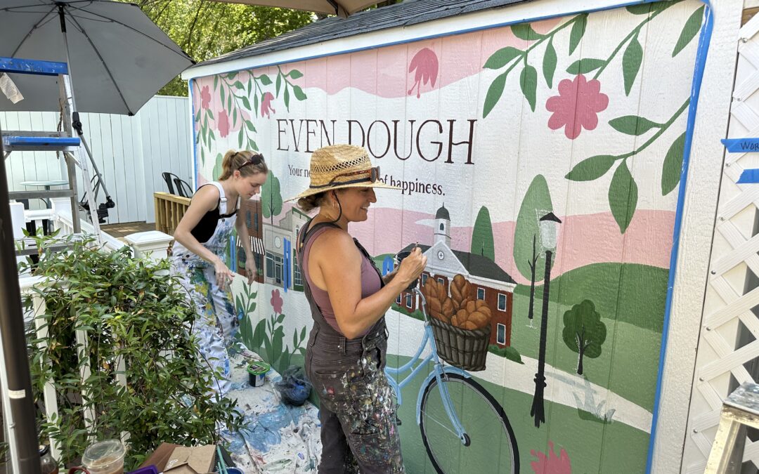 Local Artist Loren Pease Creates Vibrant Murals Across the Community