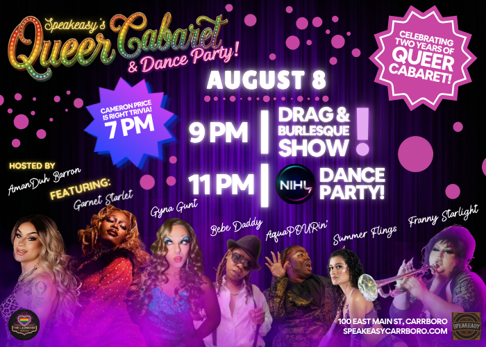Speakeasy - Queer Cabaret - August 8 - Flyer (700 x 500 px)
