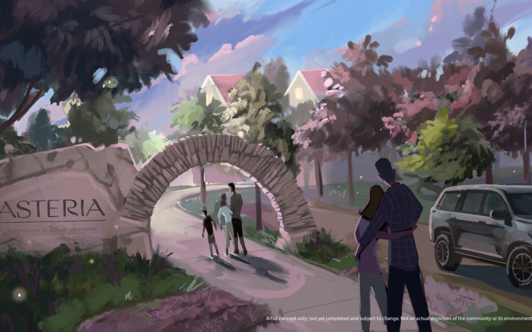 Latest Update on Disney’s Asteria Neighborhood in Pittsboro Features Entrance Design