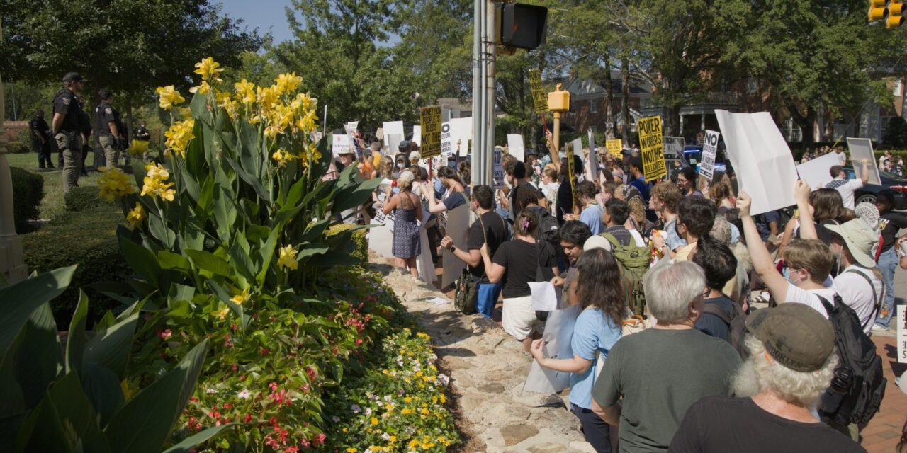 UNC Students and Activists Protest AI-Focused G20 Event at the Carolina Inn