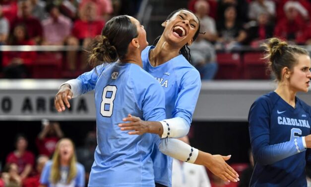 UNC Volleyball Muscles Past NC State and Sell-Out Crowd to Start ACC Play