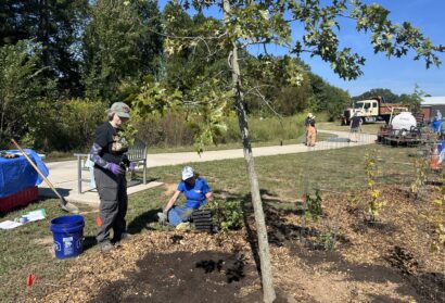 Local Groups Beautify Lower Booker Creek Trail, Aim to Combat Floodwater with Native Tree Plantings