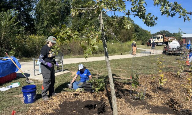 Local Groups Beautify Lower Booker Creek Trail, Aim to Combat Floodwater with Native Tree Plantings