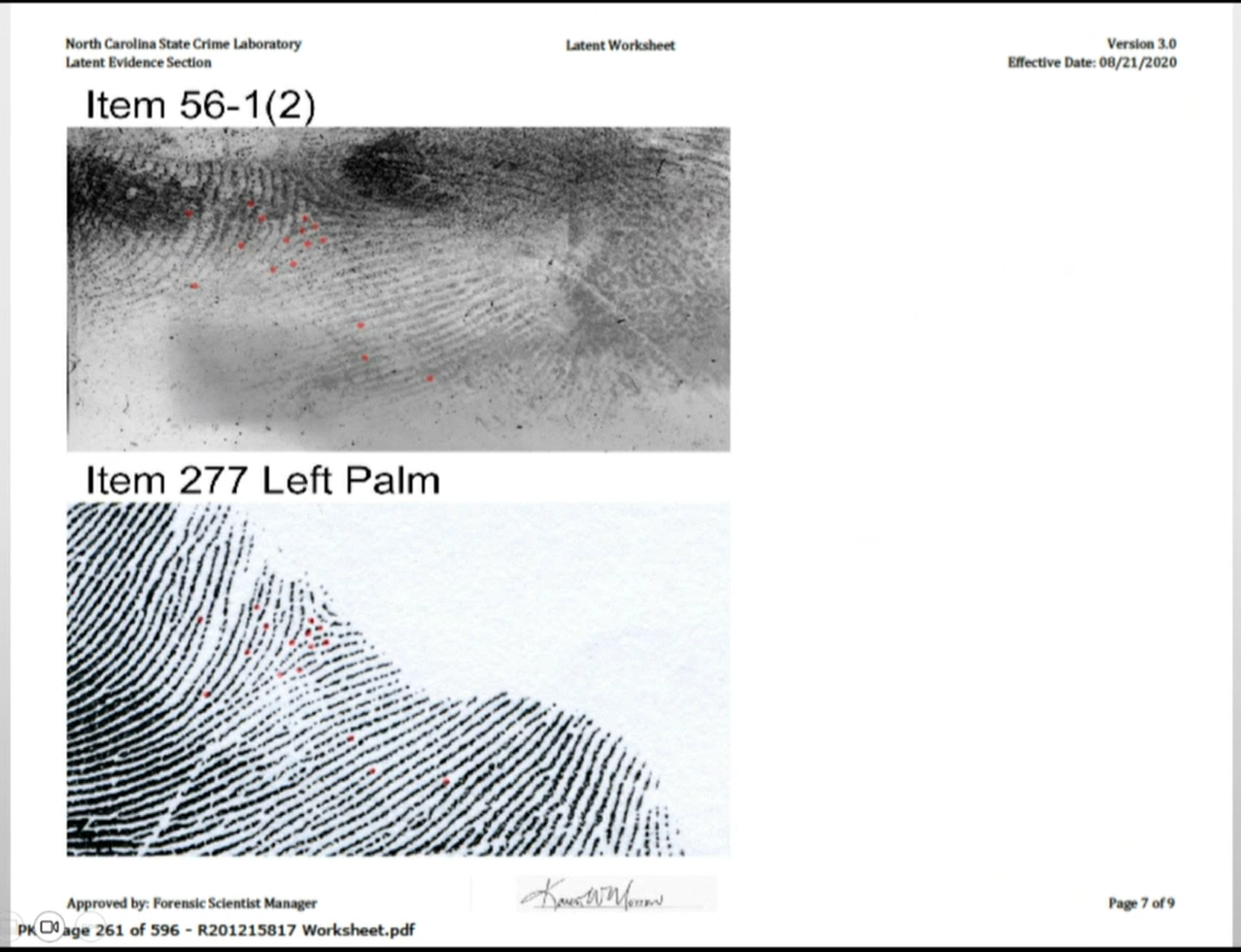 Prosecution&rsquo;s Experts Testify on Palm Print Identification, Evidence Handling in Faith Hedgepeth&rsquo;s Murder
